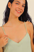Long cotton jersey dress with adjustable straps